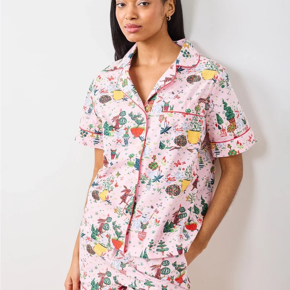 Printfresh Rabbit Topiary Short Sleep Set - image 1